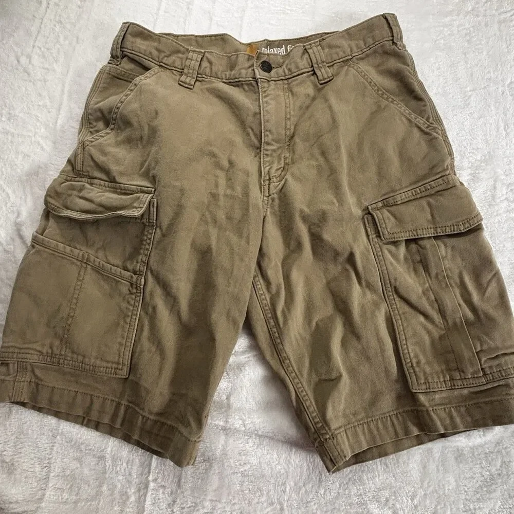 Carhartt Men's Force Relaxed Fit Ripstop Cargo Work Shots Size 32 Tan Bangladesh - Picture 2 of 15